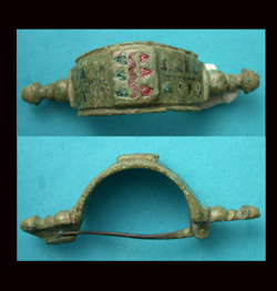 Brooch, Equal-ended Plate, Enameled, c. 2nd Cent AD, Sold!